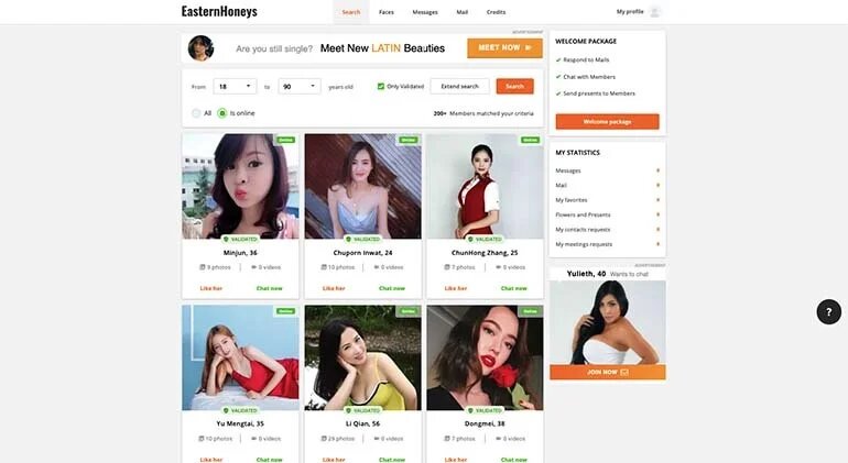 EasternHoneys main page