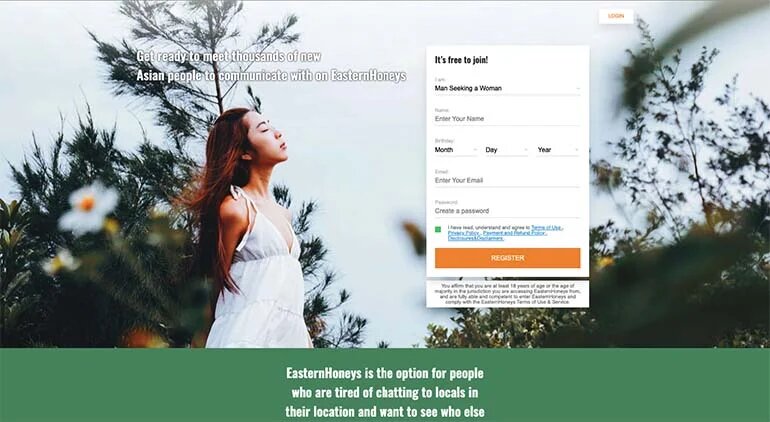 EasternHoneys login page